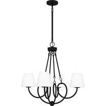 ATK5027MBK Quoizel Lighting Atkins - 4 Light Chandelier In Traditional Style-27.25 Inches Tall and 27 Inches Wide