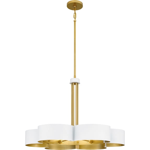 Balsam 6-Light White Lustre Chandelier