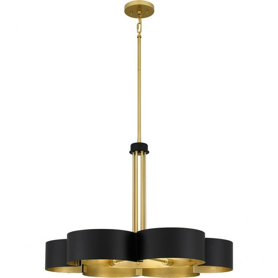 BSM5028MBK Quoizel Lighting Balsam - 6 Light Chandelier In Contemporary Style-20.5 Inches Tall and 28 Inches Wide-Matte Black Finish -Traditional
