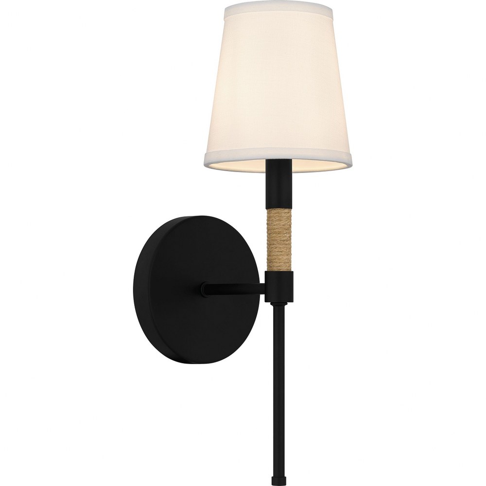 Quoizel Bayside 1-Light Matte Black Wall Sconce