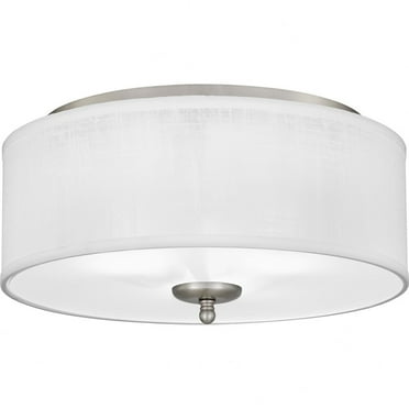 Quoizel Blanche 3-Light Brushed Nickel Flush Mount Light