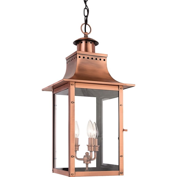 Quoizel Chalmers 3-Light Aged Copper Mini Pendant