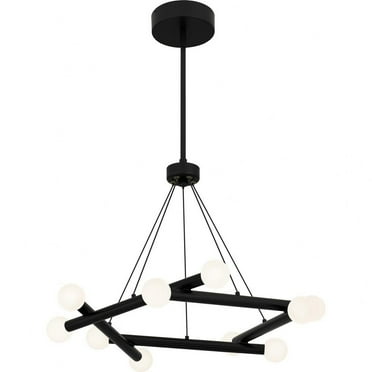 PCCYP5023MBK-Quoizel Lighting-Cyprus - 19W LED Chandelier In Contemporary Style-20 Inches Tall and 25 Inches Wide-Matte Black Finish