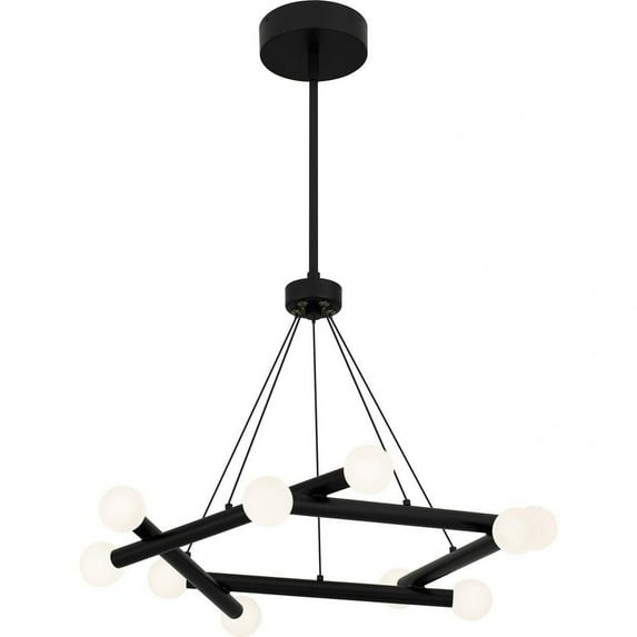 PCCYP5023MBK-Quoizel Lighting-Cyprus - 19W LED Chandelier In Contemporary Style-20 Inches Tall and 25 Inches Wide-Matte Black Finish