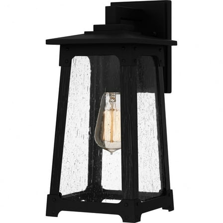 DCH8406MBK Quoizel Lighting Drescher - 1 Light Outdoor Wall Lantern In Farmhouse Style-14.5 Inches Tall and 6.5 Inches Wide