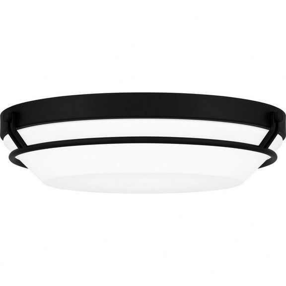 DNB1616MBK Quoizel Lighting Dunbar - LED Flush Mount-3.5 Inches Tall and 16 Inches Wide-Matte Black Finish