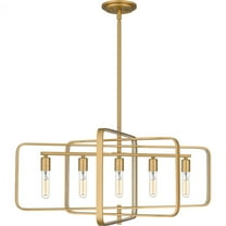 PCDPR534BWS Quoizel Lighting Dupree - 5 Light Island In Contemporary Style-16 Inches Tall and 34 Inches Wide     -Traditional Installation