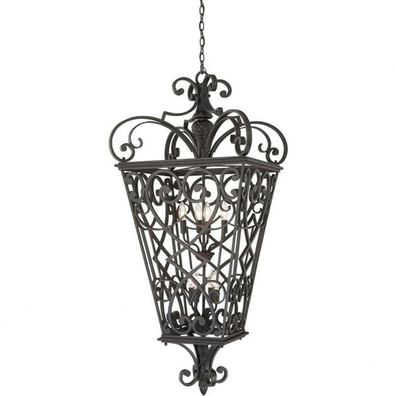 Quoizel Lighting - Eight Light Outdoor Hanging Lantern - Chandelier - Fort Quinn
