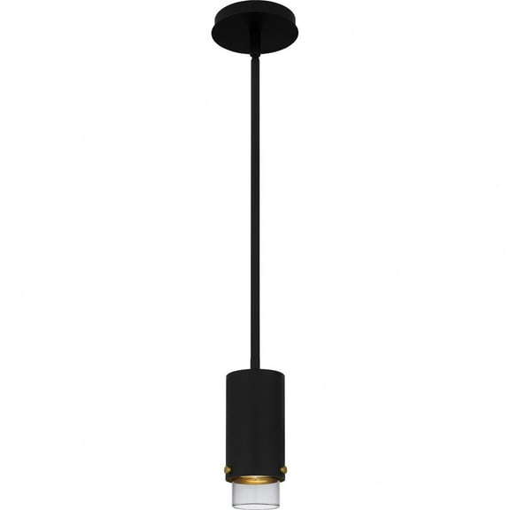 Quoizel Elio 1-Light Matte Black Mini Pendant Light