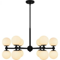PCELS5031MBK-Quoizel Lighting-Elser - 12 Light Chandelier In Modern Style-18 Inches Tall and 31 Inches Wide-Matte Black Finish