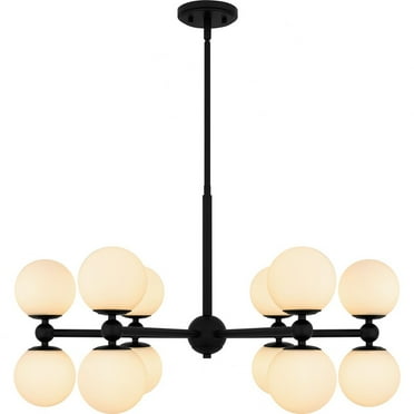 PCELS5031MBK-Quoizel Lighting-Elser - 12 Light Chandelier In Modern Style-18 Inches Tall and 31 Inches Wide-Matte Black Finish