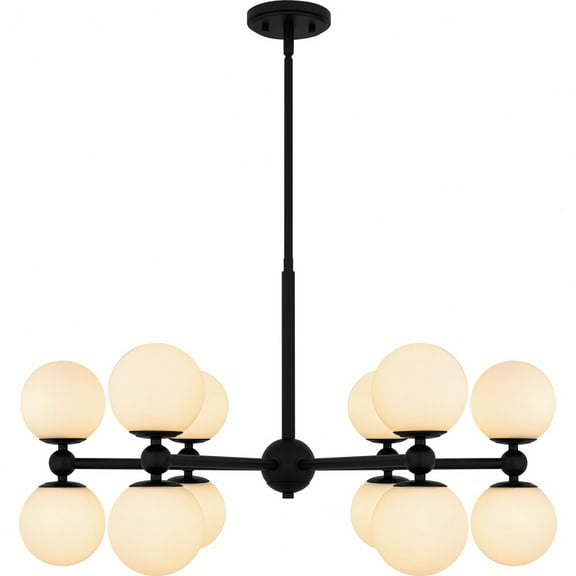 PCELS5031MBK Quoizel Lighting Elser - 12 Light Chandelier In Modern Style-18 Inches Tall and 31 Inches Wide-Matte Black Finish
