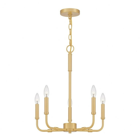 5 Light Chandelier In Transitional Style 18 Inches Wide By 21.25 Inches High-Aged Brass Finish    -Traditional Installation Quoizel Lighting