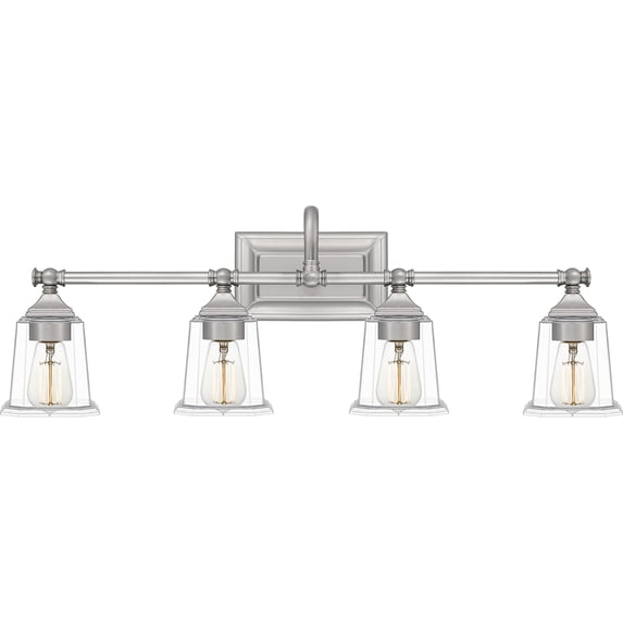 Nicholas 4-Light Brushed Nickel Vanity Light