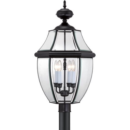 Newbury 4-Light Mystic Black Outdoor Post Lantern