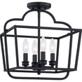 thumbnail image 1 of Blanche 4-Light Matte Black Semi-Flush Mount Light, 1 of 6