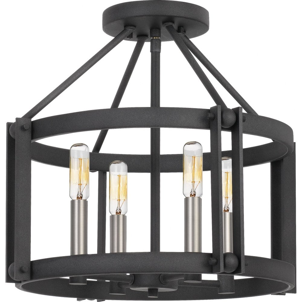 Victor 16" Transitional Dual-Finish Semi-Flush Mount Light