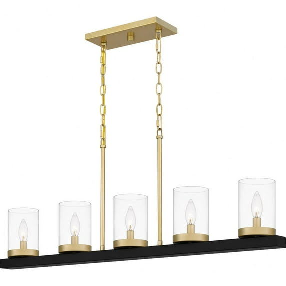 GRL539MBK Quoizel Lighting Greeley - 5 Light Island In Transitional Style-15.5 Inches Tall and 39 Inches Wide