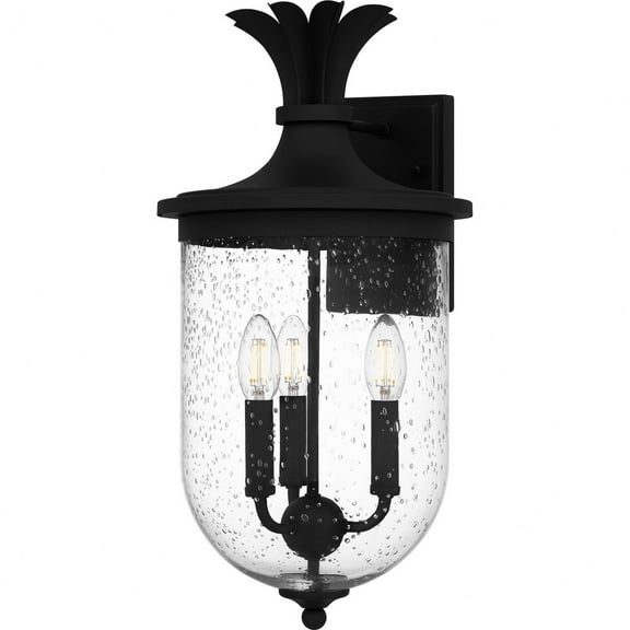 Quoizel Havana 3-Light Earth Black Outdoor Wall Lantern