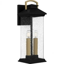 Quoizel Henderson 2-Light Earth Black Outdoor Wall Lantern