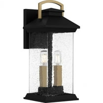 Quoizel Henderson 2-Light Earth Black Outdoor Wall Lantern