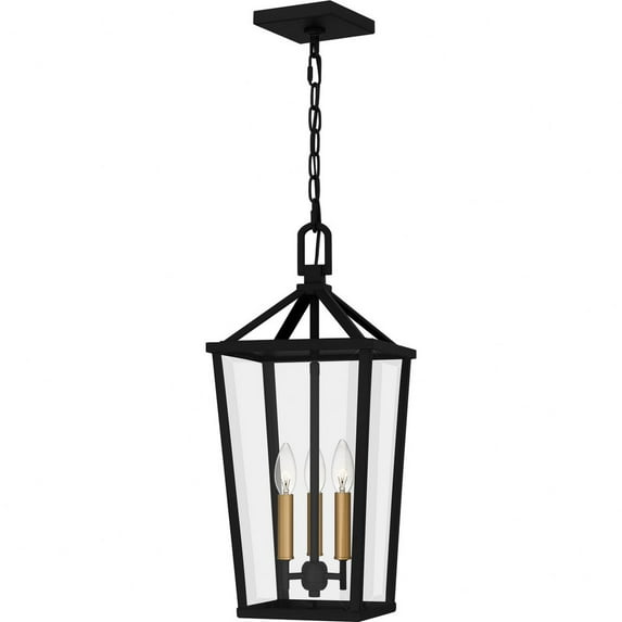 Quoizel Hull 3-Light Matte Black Mini Pendant Light