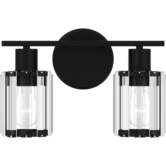 Isla 2-Light Matte Black Vanity Light