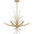 thumbnail image 1 of PCKIE5029BWS Quoizel Lighting Kiera - 6 Light Chandelier In Modern Style-24.5 Inches Tall and 29 Inches Wide-Brushed Weathered Brass Finish, 1 of 8
