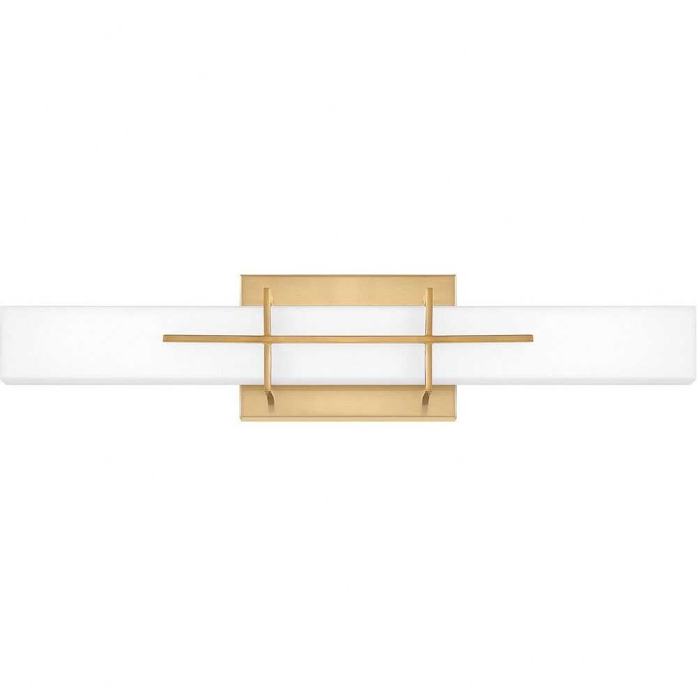 Gemini Aged Brass 22.5" LED Bath Vanity Light with Opal Glass Shade