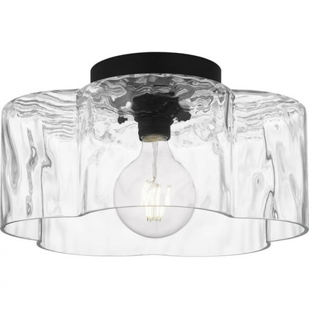 Quoizel Lilly 1-Light Matte Black Semi-Flush Mount