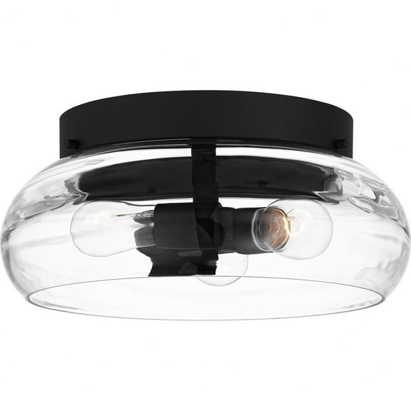 Quoizel Lucy 3-Light Matte Black Flush Mount Light