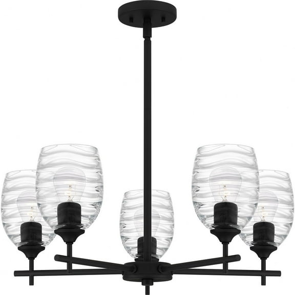 Quoizel Lucy 5-Light Matte Black Chandelier