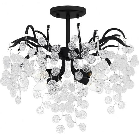 Quoizel Maple 4-Light Earth Black Semi-Flush Mount