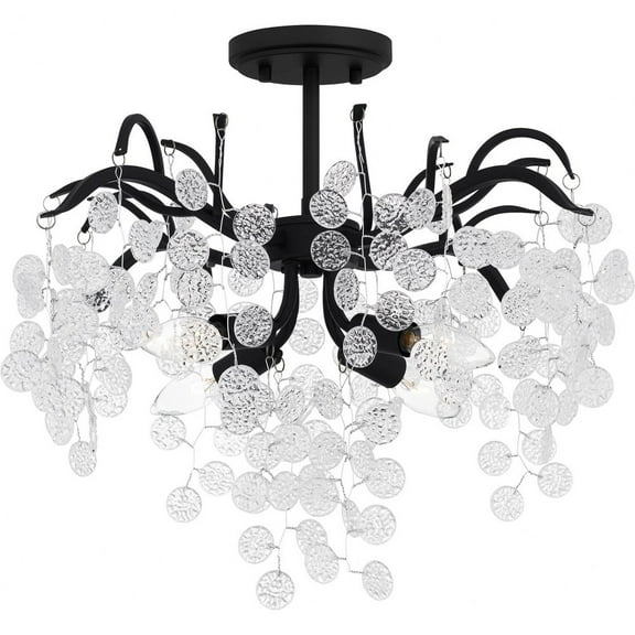Quoizel Maple 4-Light Earth Black Semi-Flush Mount