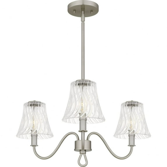 MCK5022BN-Quoizel Lighting-McKinney - 3 Light Chandelier-10.75 Inch Tall and 21.75 Inch Wide-Brushed Nickel Finish