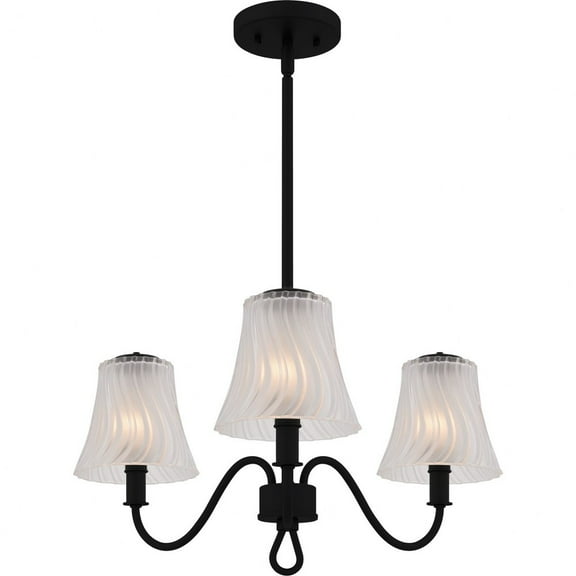 MCK5022MBK-Quoizel Lighting-McKinney - 3 Light Chandelier-10.75 Inch Tall and 21.75 Inch Wide-Matte Black Finish