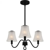 MCK5022MBK-Quoizel Lighting-McKinney - 3 Light Chandelier-10.75 Inch Tall and 21.75 Inch Wide-Matte Black Finish