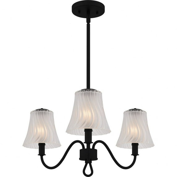 MCK5022MBK-Quoizel Lighting-McKinney - 3 Light Chandelier-10.75 Inch Tall and 21.75 Inch Wide-Matte Black Finish