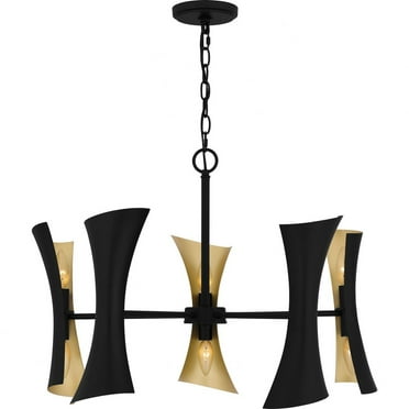 Quoizel Myla 10-Light Matte Black Chandelier