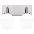 thumbnail image 1 of Quoizel Nielson 2-Light Brushed Nickel Bath Light, 1 of 7
