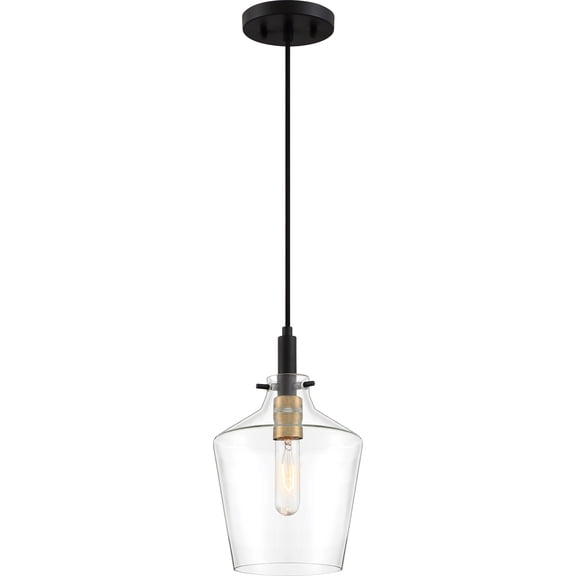 June 1-Light Earth Black Mini Pendant Light