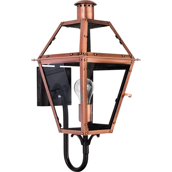 Rue De Royal 1-Light Aged Copper Outdoor Wall Lantern