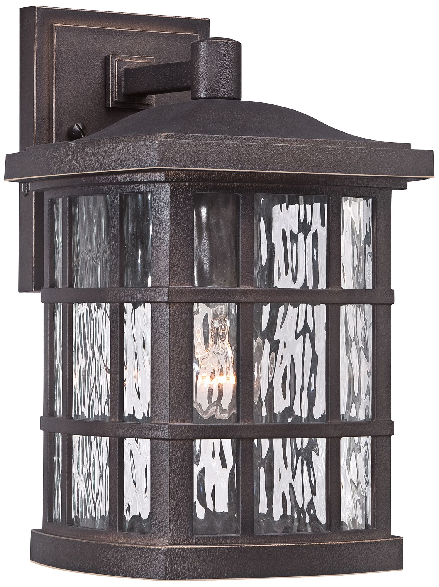 Palladian Bronze 13" Lantern-Style Outdoor Wall Sconce