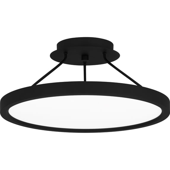 Outskirts Integrated LED Earth Black Semi-Flush Mount Light
