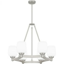 PNG5028BN Quoizel Lighting Penning - 6 Light Chandelier In Traditional Style-24 Inches Tall and 28 Inches Wide-Brushed Nickel Finish