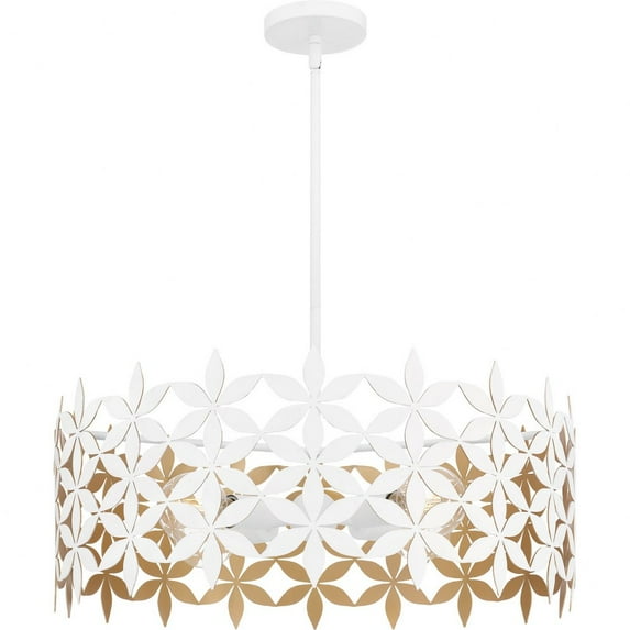 Quoizel Piper 4-Light Matte White Pendant Light