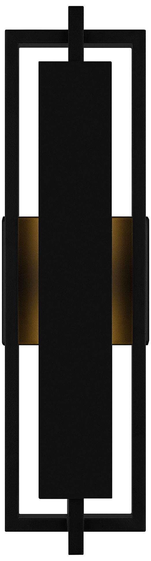 Pointsett Matte Black Geometric Outdoor LED Wall Sconce