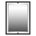 thumbnail image 1 of QR1857MBK Quoizel Lighting Reflections - 32 Inch Rectangular Mirror-Matte Black Finish, 1 of 6