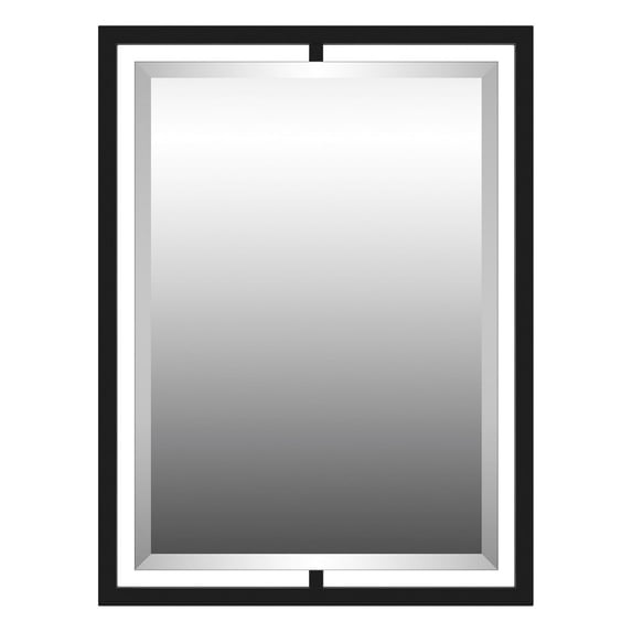 QR1857MBK Quoizel Lighting Reflections - 32 Inch Rectangular Mirror-Matte Black Finish