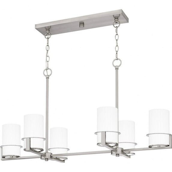Quoizel Lighting - Seymour - 6 Light Linear Chandelier-20 Inches Tall and 36